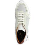 Bruno Magli Holden Leather / Nylon Lace-up Sneakers White / Light Grey