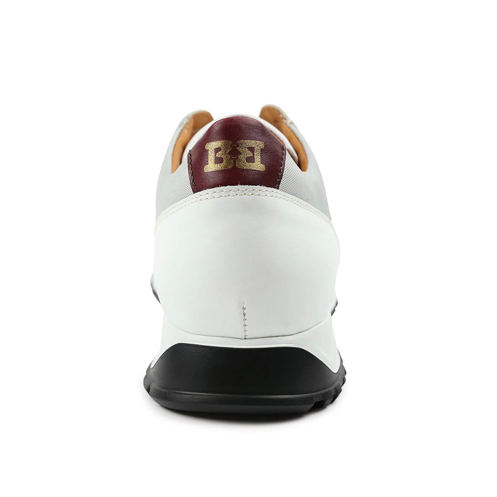 Bruno Magli Holden Leather / Nylon Lace-up Sneakers White / Light Grey