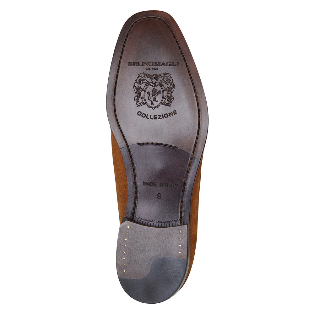 Bruno Magli Ivan Suede Slip-on Loafers Cognac