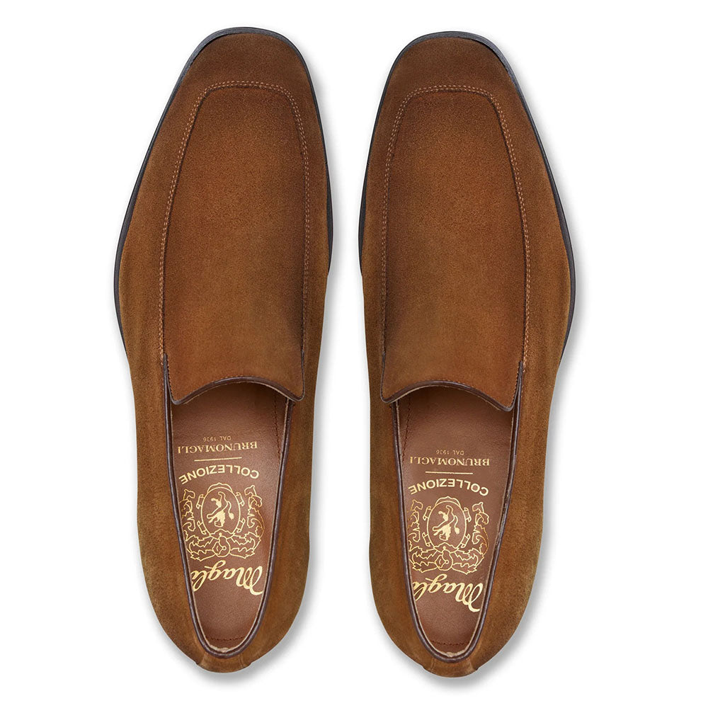 Bruno Magli Ivan Suede Slip-on Loafers Cognac