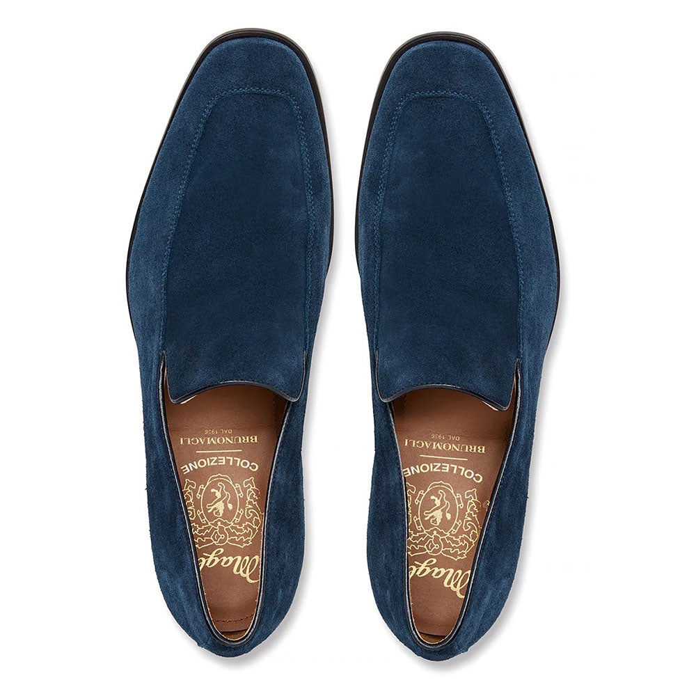 Bruno Magli Ivan Suede Slip-on Loafers Navy