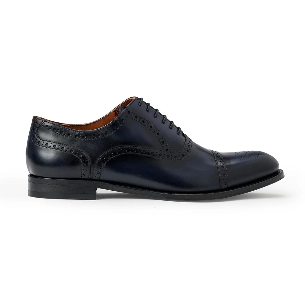 Bruno Magli Jack Leather Lace-up Oxfords Navy