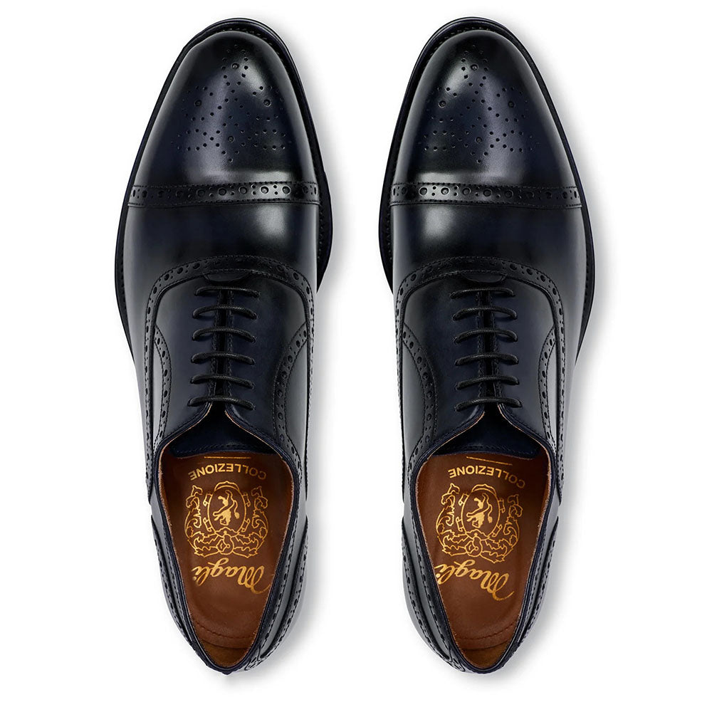 Bruno Magli Jack Leather Lace-up Oxfords Navy