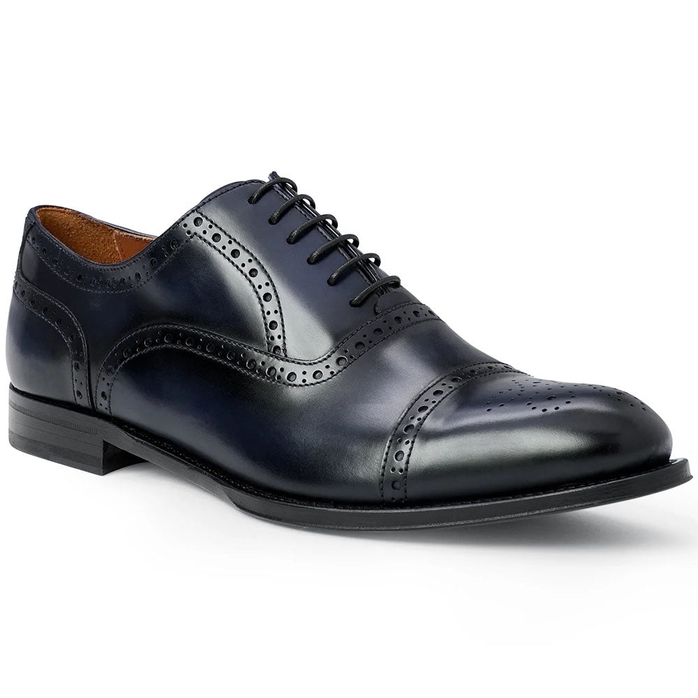Bruno Magli Jack Leather Lace-up Oxfords Navy