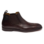 Bruno Magli Lamberto Wing-Tip Chelsea Boots Dark Brown