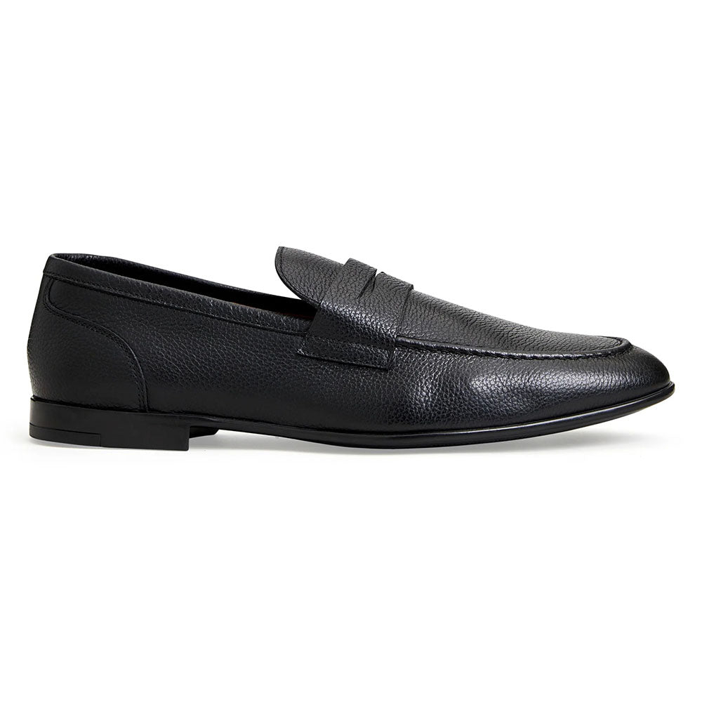Bruno Magli Leather Slip-on Loafers Black