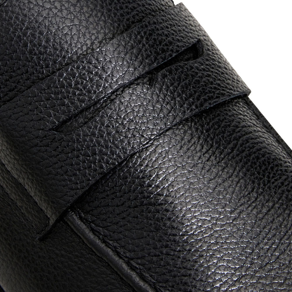 Bruno Magli Leather Slip-on Loafers Black