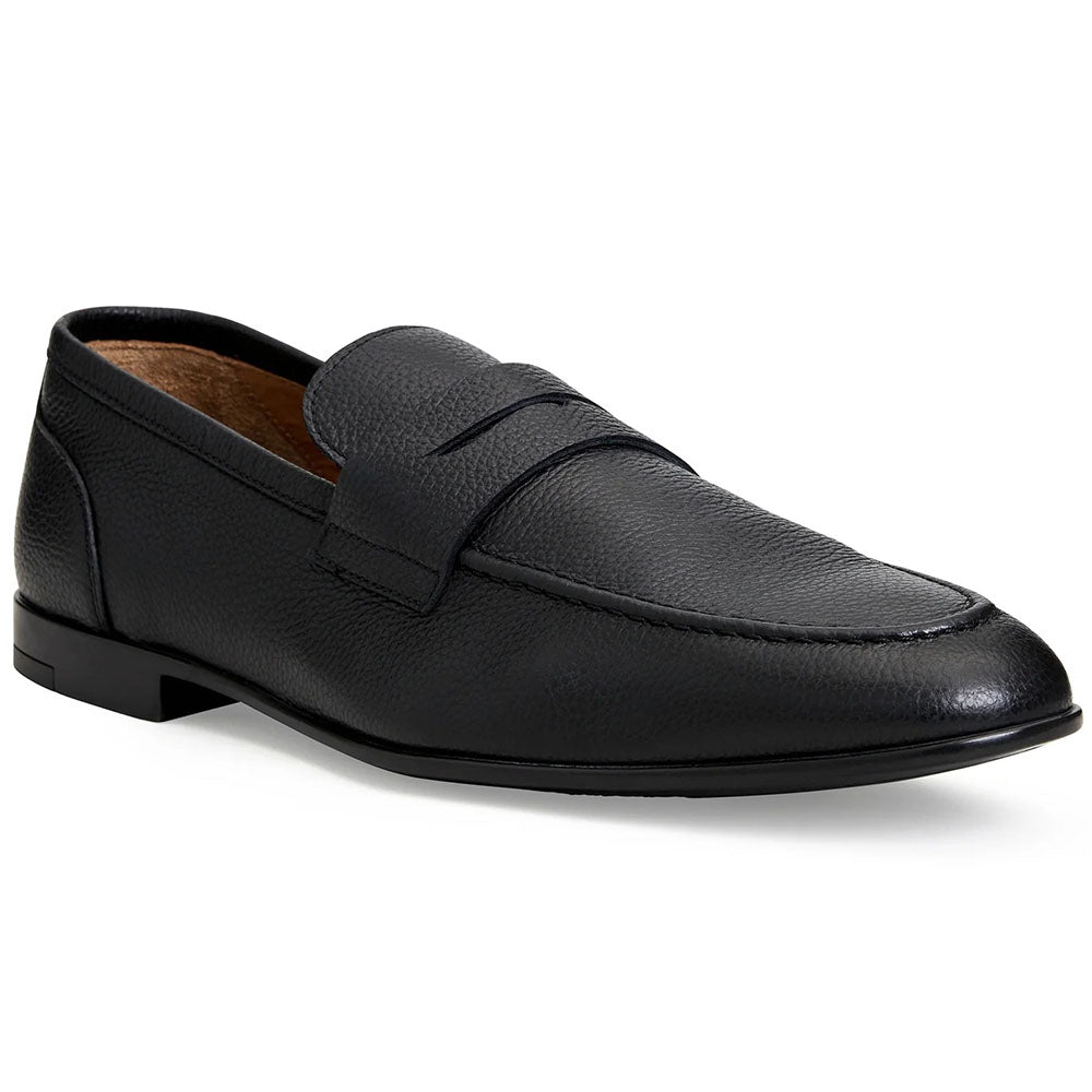 Bruno Magli Leather Slip-on Loafers Black