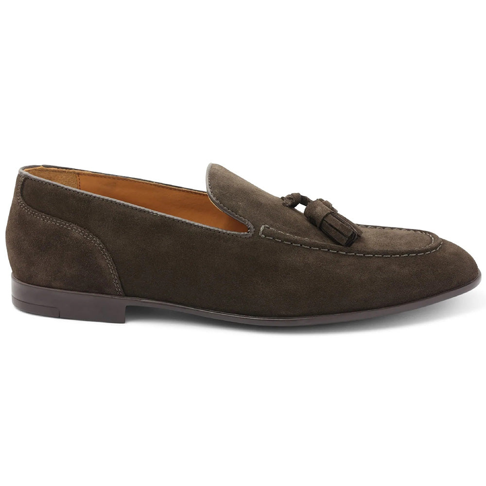 Bruno Magli Luis Suede Tailored Loafers Dark Brown