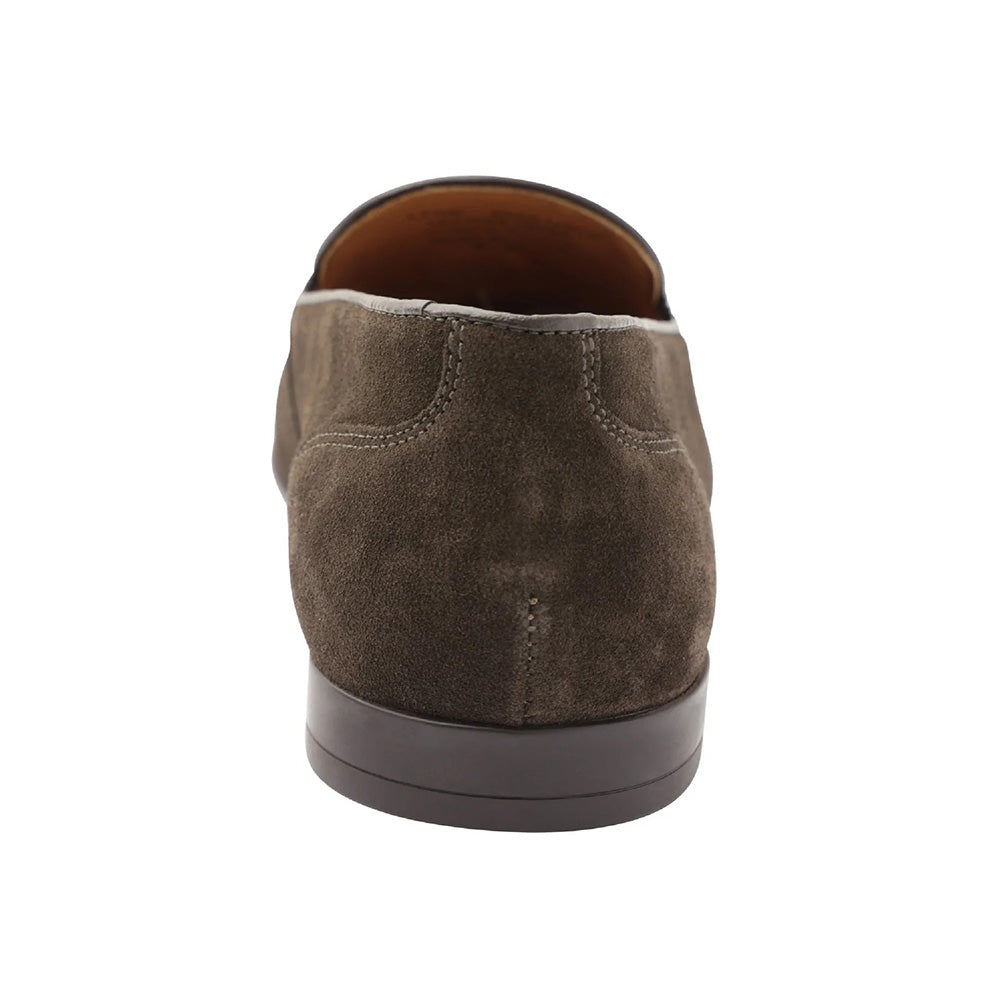 Bruno Magli Luis Suede Tailored Loafers Dark Brown