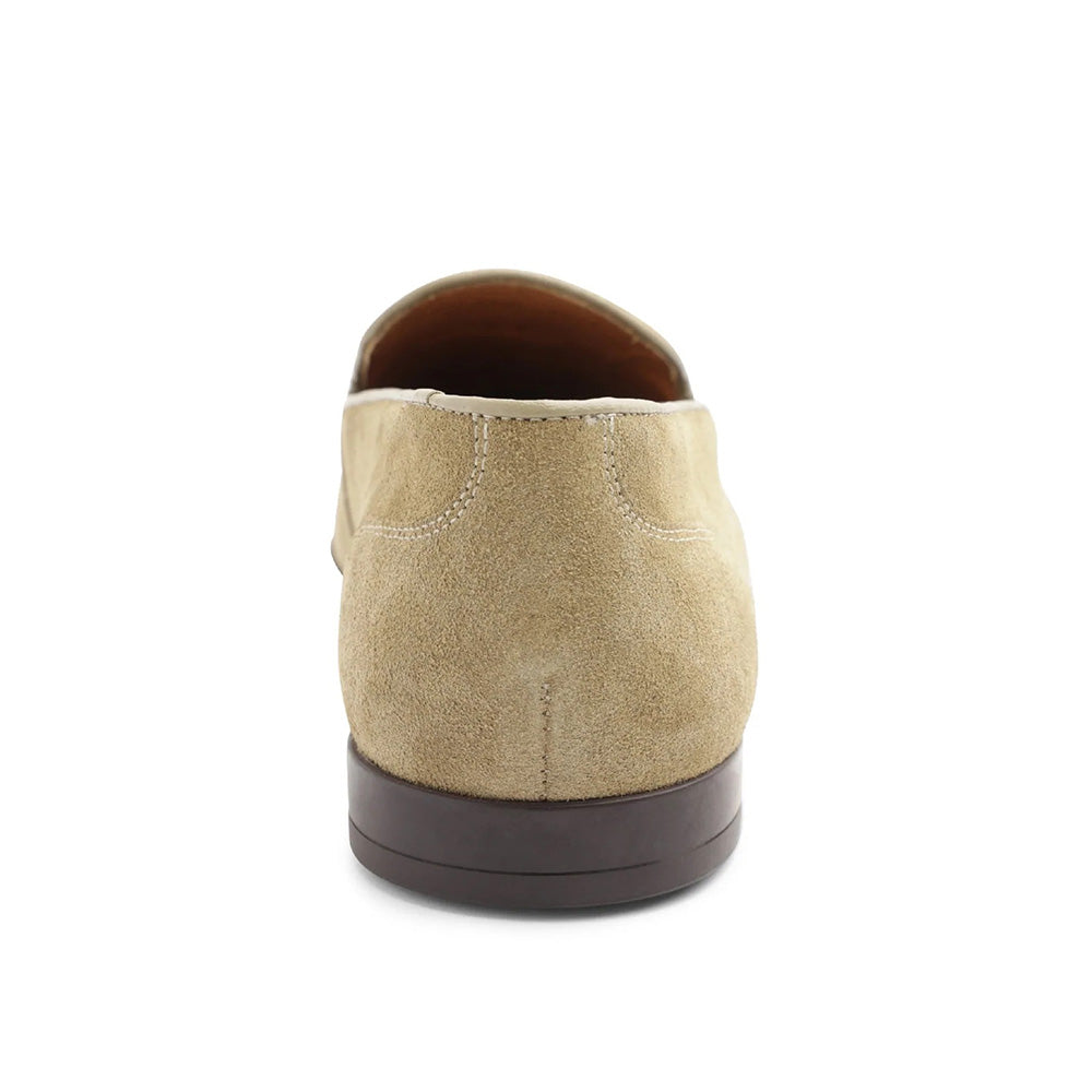 Bruno Magli Luis Suede Tailored Loafers Sand