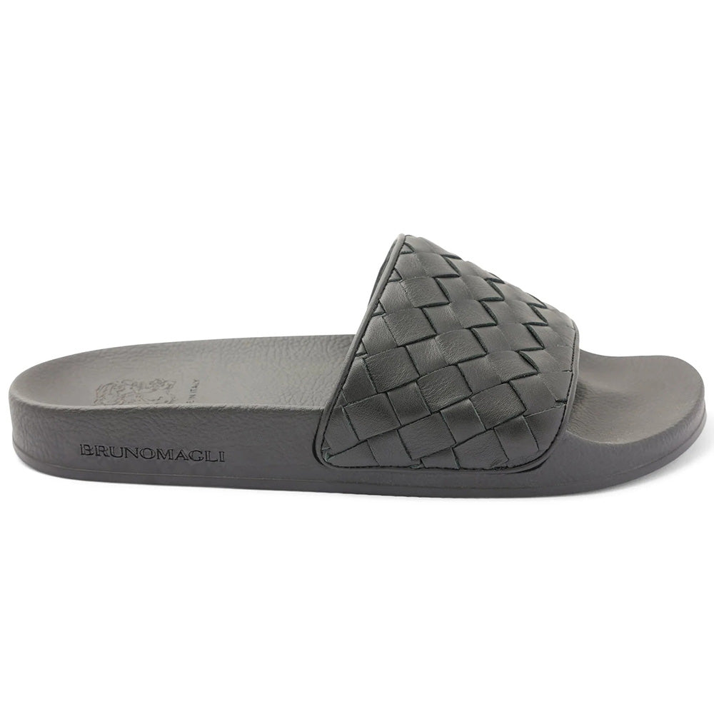 Bruno Magli Magnus Woven Slide Black