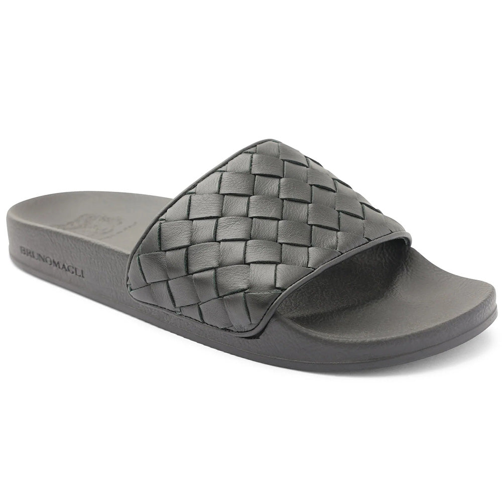 Bruno Magli Magnus Woven Slide Black
