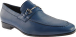 Bruno Magli Mamante Grained Calfskin Loafers Navy