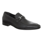 Bruno Magli Mamante Grained Calfskin Loafers Black