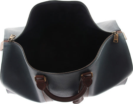 Bruno Magli Mens Anselmo Duffel Bag Blue/Brown