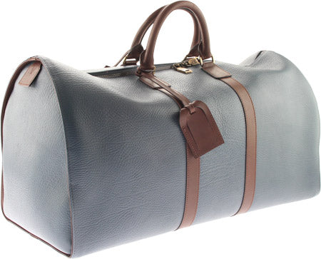 Bruno Magli Mens Anselmo Duffel Bag Blue/Brown