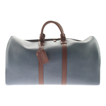 Bruno Magli Mens Anselmo Duffel Bag Blue/Brown