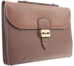 Bruno Magli Mens Antonio PFC Portfolio Case Dark Brown