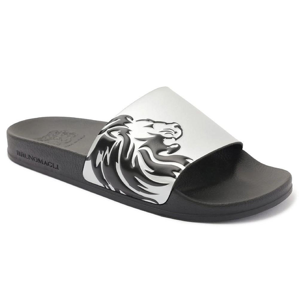 Bruno Magli Messe Shower Slide Silver