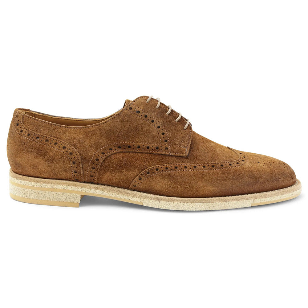 Bruno Magli Milano Suede Wingtip Oxfords Cognac