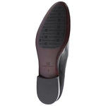Bruno Magli Monet A-line Patent & Suede Smoking Slip-on Shoes Black