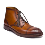 Bruno Magli Octavio Brogue Lace Up Boots Cognac