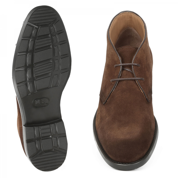 Bruno Magli Ozzy Suede Full Round Toe Boot Cognac