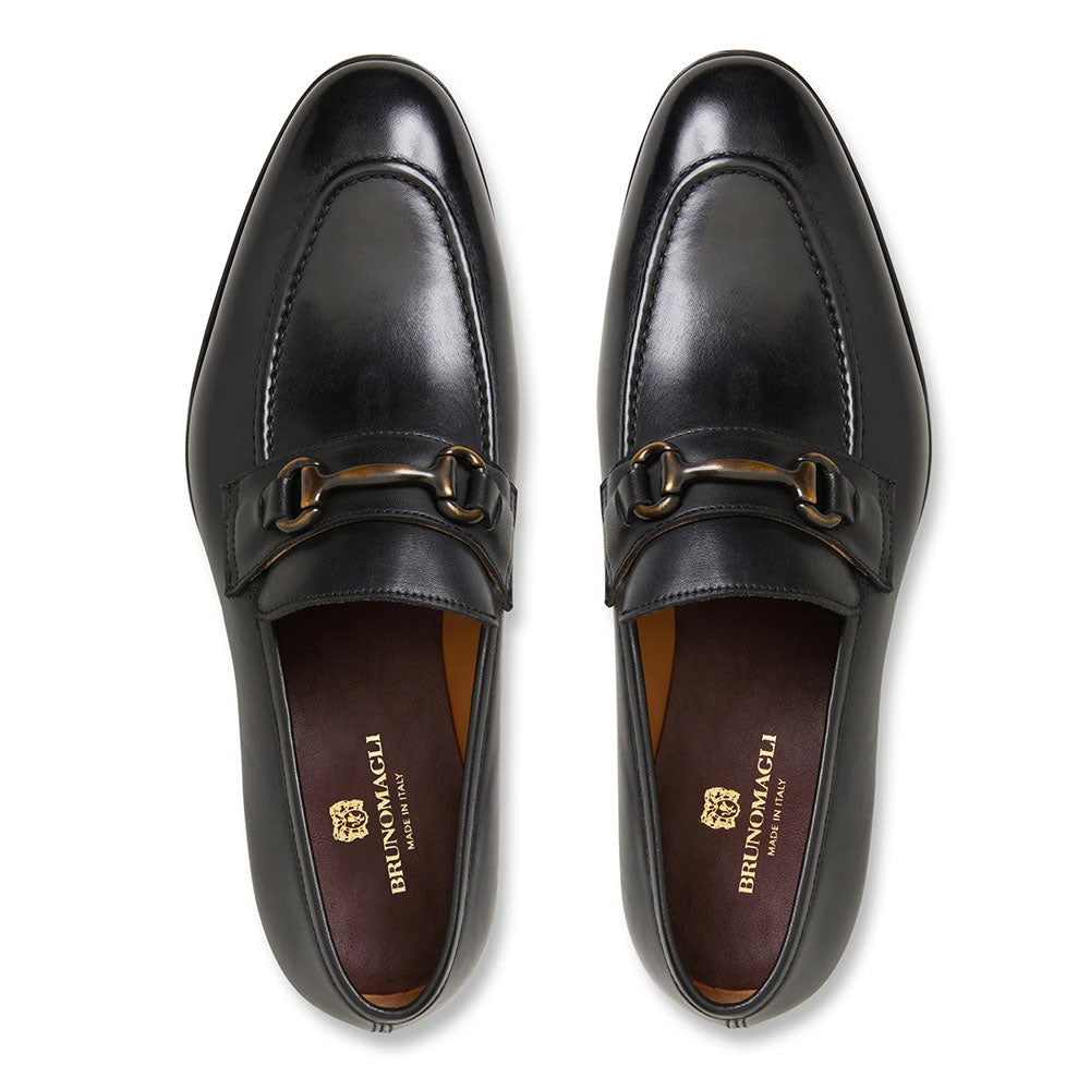 Bruno Magli Piero Leather Slip-on Loafers Black