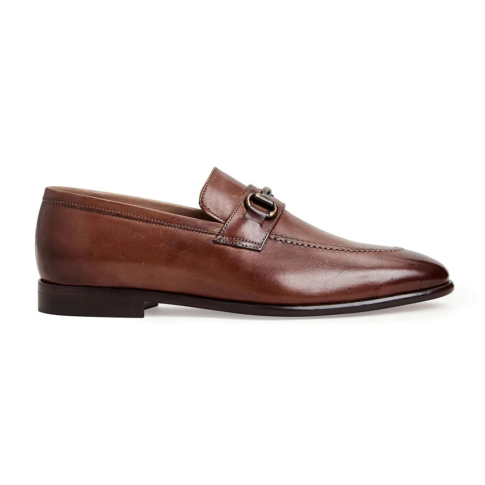 Bruno Magli Piero Leather Slip-on Loafers Rust