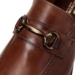 Bruno Magli Piero Leather Slip-on Loafers Rust