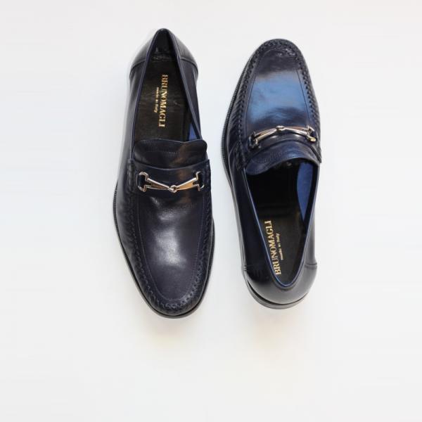 Bruno Magli Pilson Nappa Bit Loafers Navy