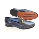 Bruno Magli Pilson Nappa Bit Loafers Navy