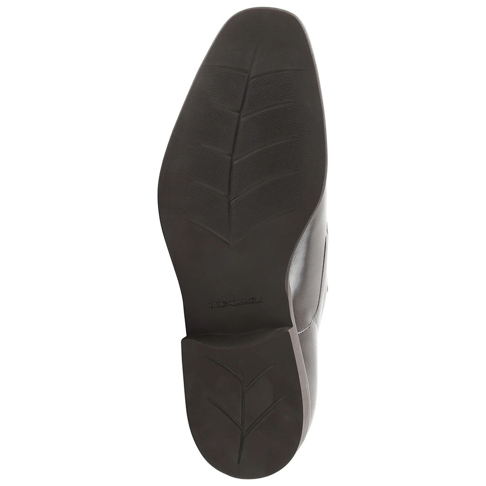 Bruno Magli Raging Leather Slip-on Shoes Dark Brown
