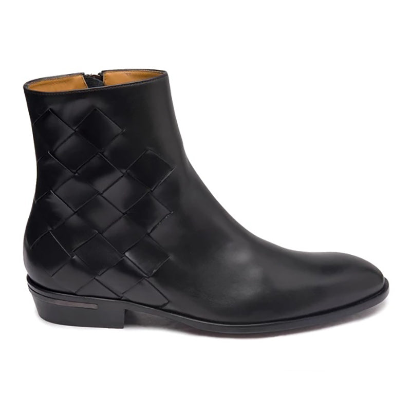 Bruno Magli Riccardo Cuban Heel Boots Black