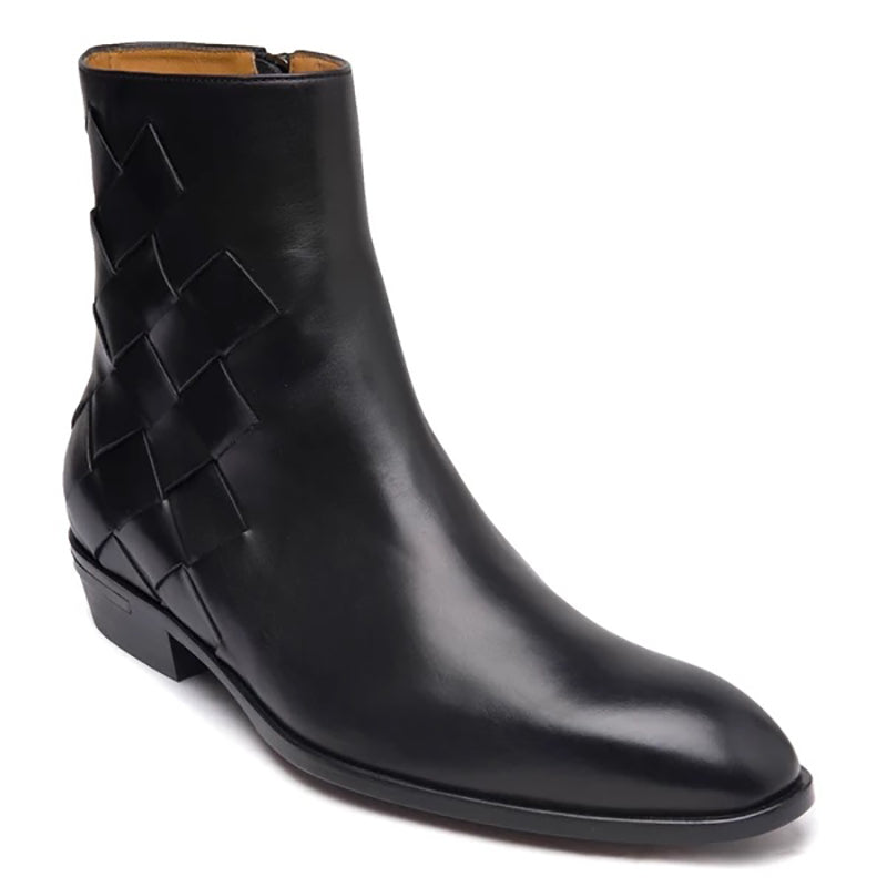 Bruno Magli Riccardo Cuban Heel Boots Black