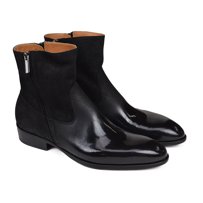 Bruno Magli Risoli Round Pointed Toe Boot Black