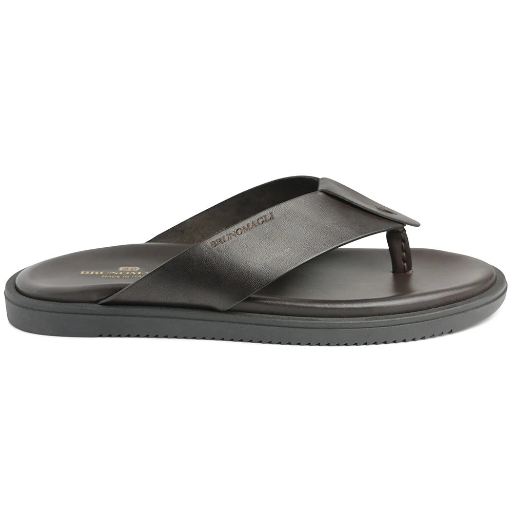 Bruno Magli Romania Thong Sandals Dark Brown