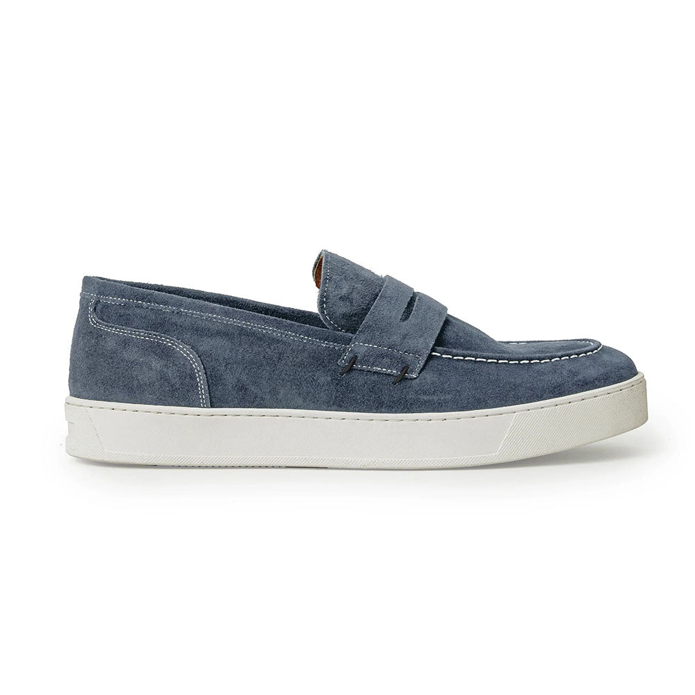 Bruno Magli Romolo Suede Slip-on Loafers Navy