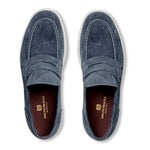 Bruno Magli Romolo Suede Slip-on Loafers Navy