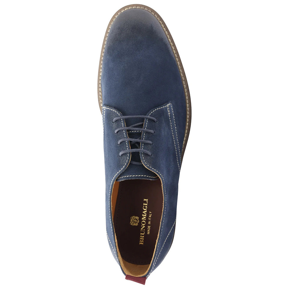 Bruno Magli Sal Water Resistant Suede Derby Shoes Navy