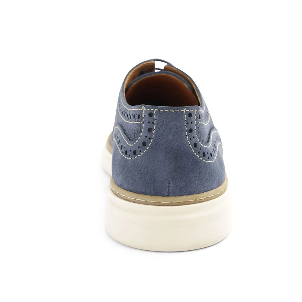 Bruno Magli Salento Brogue Wingtip Derby Shoes Blue