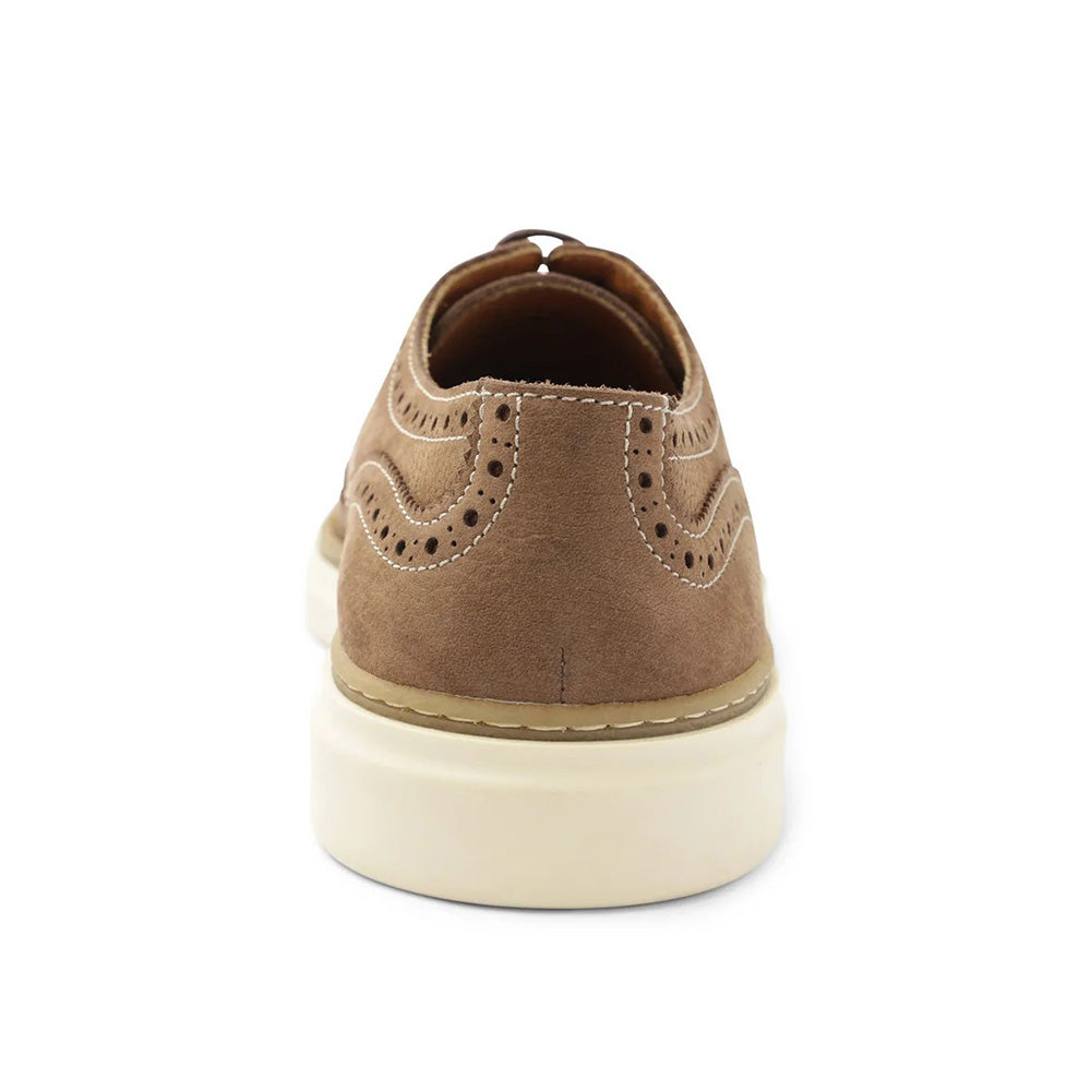 Bruno Magli Salento Brogue Wingtip Derby Shoes Brown / Raffia