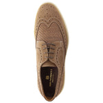 Bruno Magli Salento Brogue Wingtip Derby Shoes Brown / Raffia