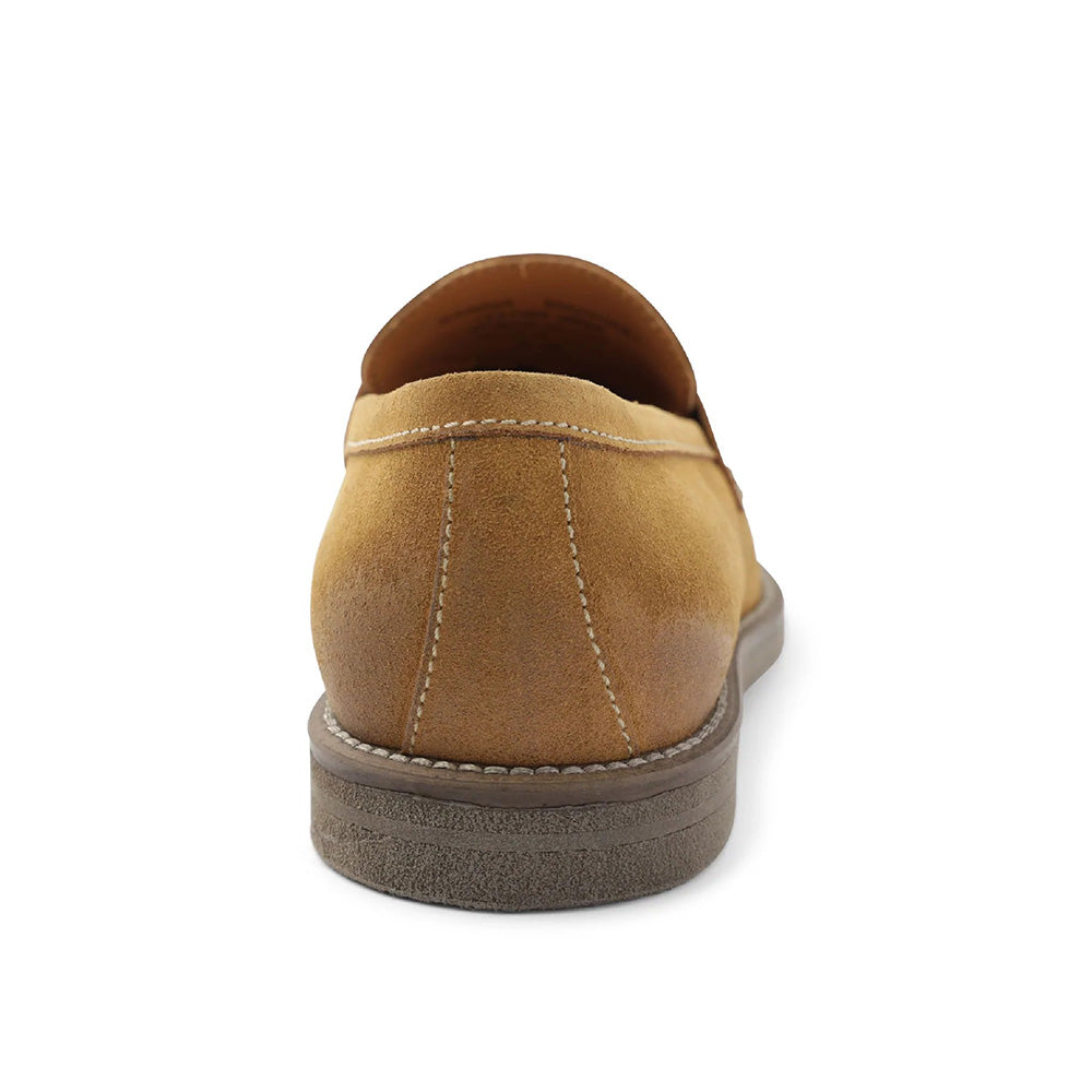 Bruno Magli Sanna Water Resistant Suede Penny Loafers Cognac