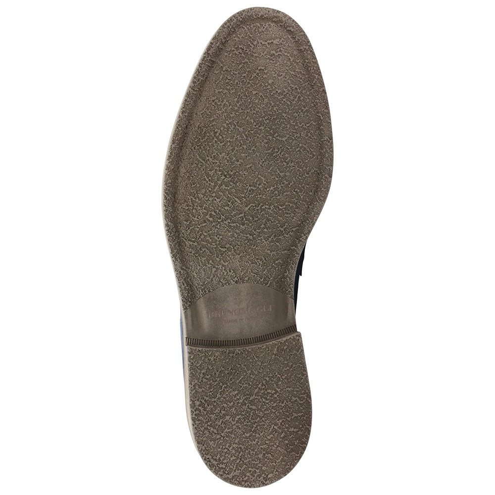 Bruno Magli Sanna Water Resistant Suede Penny Loafers Navy