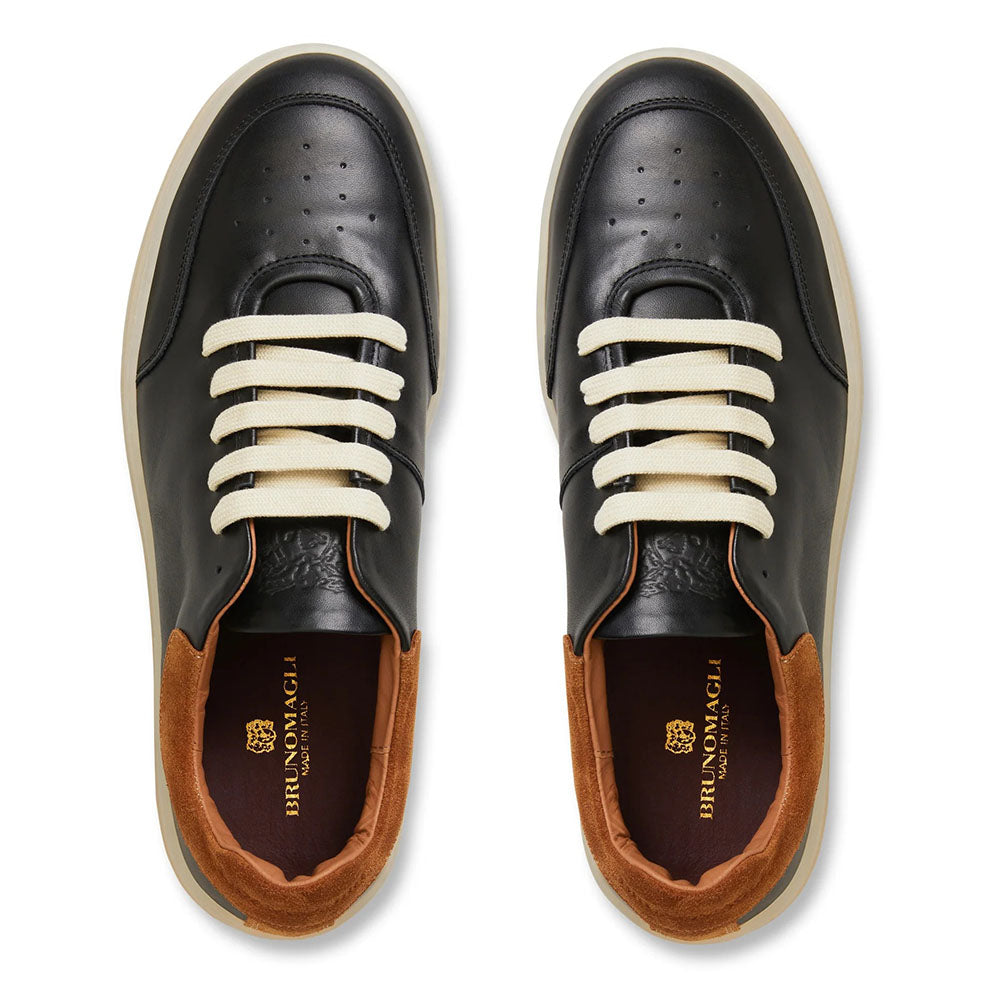 Bruno Magli Savio Leather Lace-up Sneakers Black