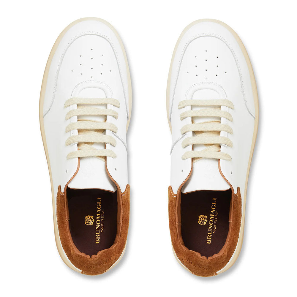 Bruno Magli Savio Leather Lace-up Sneakers White