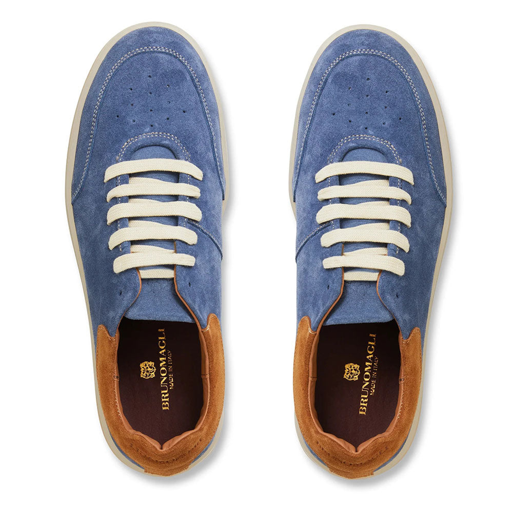 Bruno Magli Savio Suede Lace-up Sneakers Light Blue