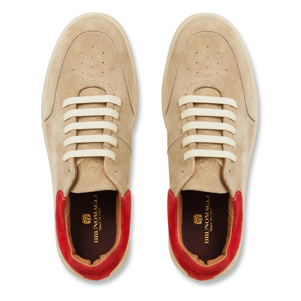 Bruno Magli Savio Suede Lace-up Sneakers Sand